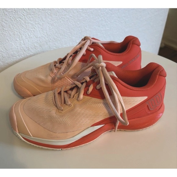 Wilson Shoes - Women's WILSON Rush Pro 3.5 Tennis Shoes Sneakers WRS327320 Size 6.5 PEACH CORAL